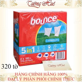 Giấy Thơm Quần Áo Bounce Của Mỹ Dùng Cho Máy Sấy - 120 tờ/160 tờ/320 tờ