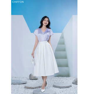 Chân váy xòe xếp ly Chiffon