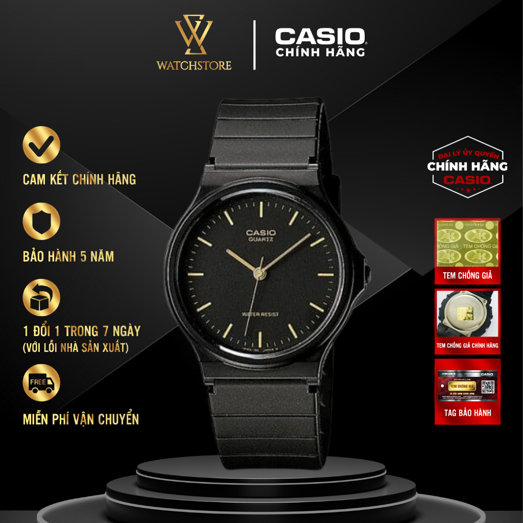 Đồng Hồ Nam MQ-24-1ELDF Quartz Mặt Kính Nhựa Đen 34.9mm Vỏ Và Dây Nhựa Cao Cấp Chống Nước Chính Hãng CASIO - WATCHSTORE | BigBuy360 - bigbuy360.vn