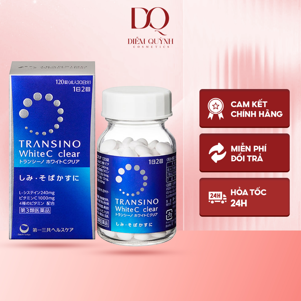 Viên uống mờ nám, sáng da Transino Xanh WhiteC Clear Nhật Bản