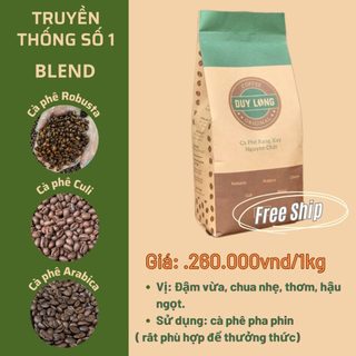 500g cà phê pha phin truyền thống số 1, duy long coffee.