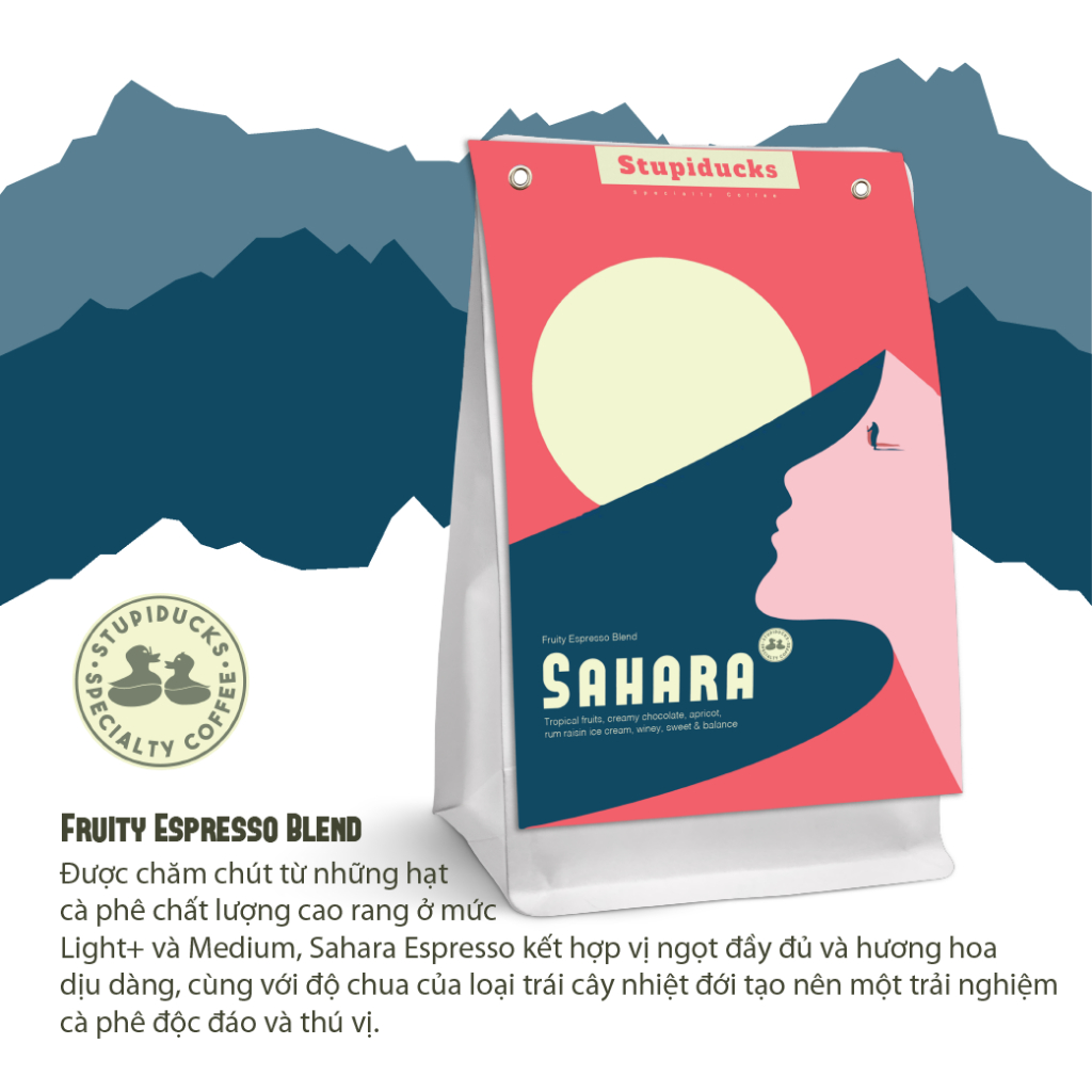 Cà Phê Pha Máy fruity Espresso Arabica Sahara - Stupiducks Specialty Coffee (SSC Roaster)
