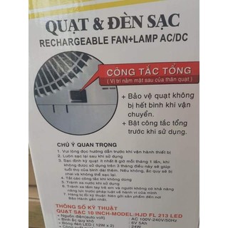 quạt tích điện Honjianda HJD213