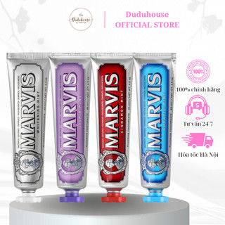 Kem Đánh Răng Marvis Whitening Mint 85ml, Set Mini 25ml Duduhouse
