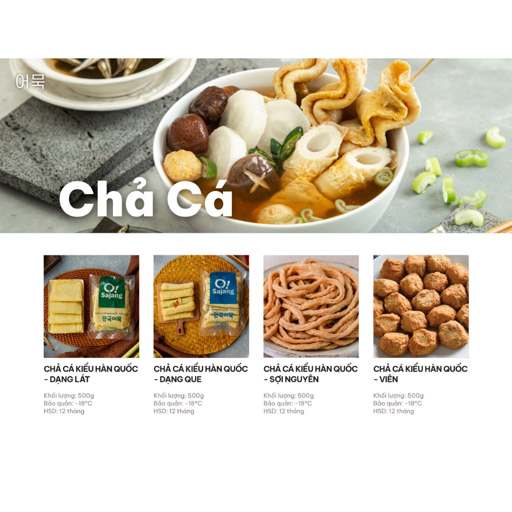Chả cá Hàn quốc O!Sajang - 500g