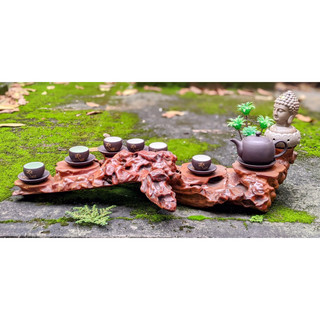 Khay Trà  Gỗ Lũa Xá Xị Đỏ Tây Bắc