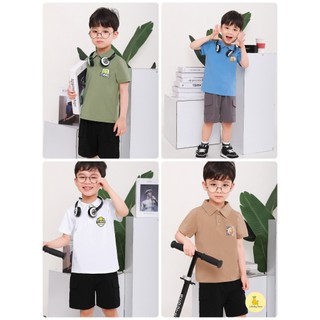 Áo polo / cổ đức cộc tay cotton cá tính cho bé trai - DOKMA