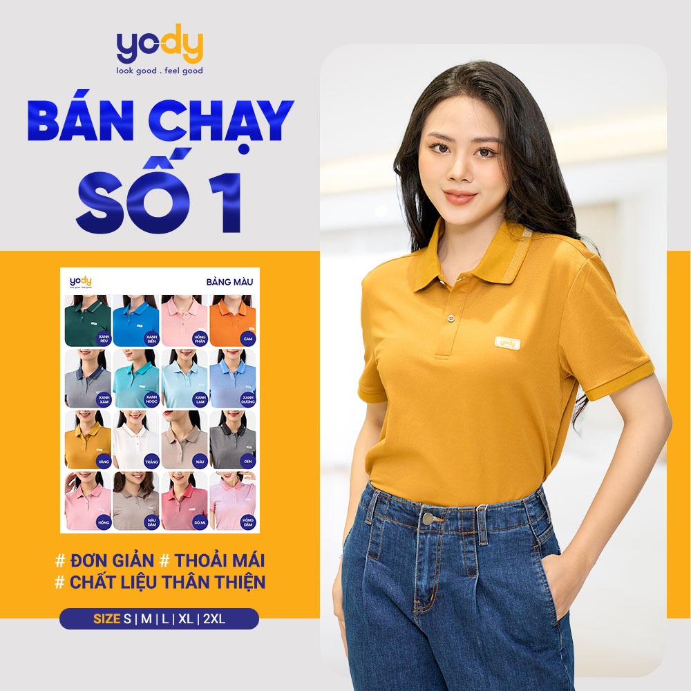 Áo polo nữ Yody phông thun cộc tay chất liệu cotton pique mắt chim mềm mại NMC2 APN3340