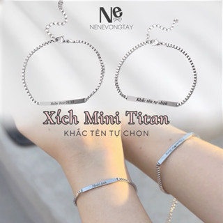 [CÓ SẴN] Lắc tay đôi xích mini dây xịn- cho nam nữ [thép ko rỉ] - vòng đôi - vòng cặp - kiềng đôi