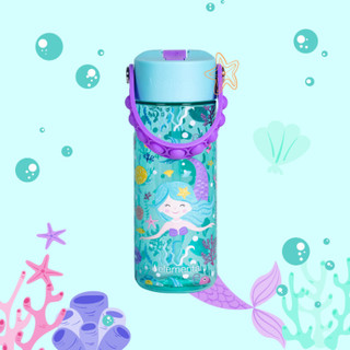  Bình nước Elemental Tritan 530ml màu nàng tiên cá - dây đeo Pop Fidget, an toàn sức khỏe
