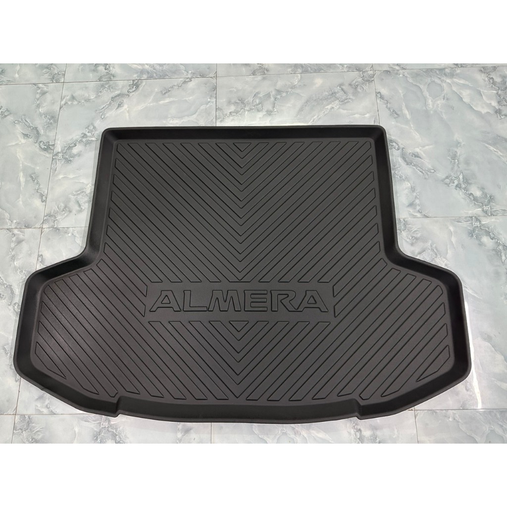 Nissan Almera  .Thảm lót cốp dành cho xe Nissan Almera  thương hiệu DCSMAT ,chất liệu TPE dẻo dai. k