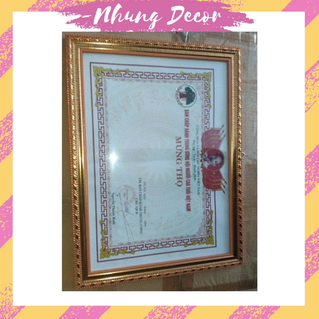 đổ sỉ Khung Giấy Khen b4 (26x36)