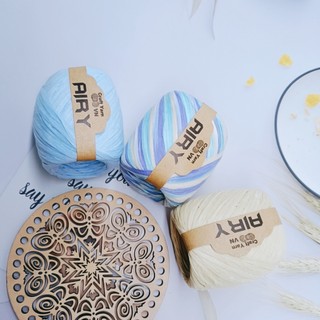 Sợi cói giấy Airy ( TRƠN + LOANG )