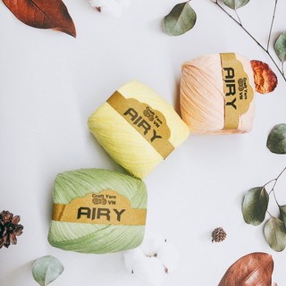 Sợi cói giấy Airy ( TRƠN + LOANG )