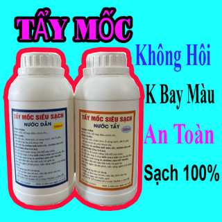 Combo 2 chai tẩy mốc, tẩy ố vàng, tẩy trắng quần áo dung tích 500-1000ml