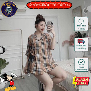 Áo Sơ Mi Nữ Cộc Tay BBR Cổ Sen 💗 Áo Sơ Mi Chất vải Mềm Mại, Thoáng Mát