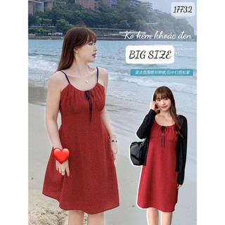 SALE - Đầm 2 dây đi biển BIGSIZE Quảng Châu vải đẹp loại 1 may lót 2 lớp xịn sò- 17732
