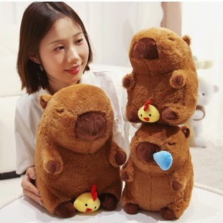 Gấu bông capybara vải lông mịn cao cấp an toàn cho bé