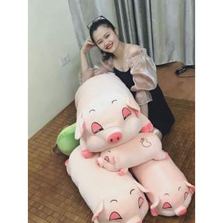 GỐI ÔM HEO PHÊ CẦN LOẠI LỚN 75CM VẢI MINISO SIÊU MỊN