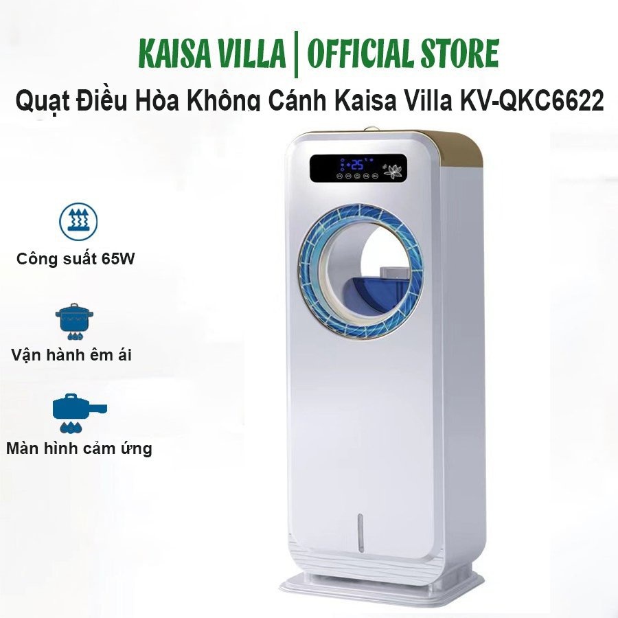 Quạt Điều Hòa Không Cánh Kaisa Villa KV-QKC6622 công suất 65W, có điều khiển từ xa