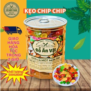 Kẹo Chip Chip Trái Cây Lon 500gr [FREE SHIP] TỪ ĐƠN 50K, [Loại Đặc Biệt] Hàng ngon nhà làm