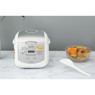 Nồi cơm điện tử sharp ks-com08v-sl 0.72 lít