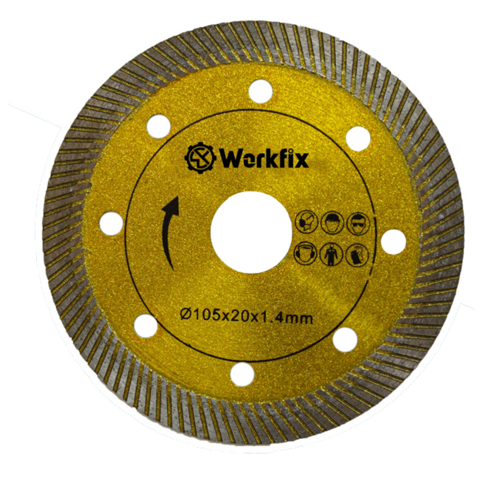 Đá Cắt Đa Năng WORKFIX 105mm Đĩa Cắt Gạch Marble Granite Đá Hoa Cương Bê Tông Sịn Hơn Makita Lưỡi Cắt Gạch 105mm