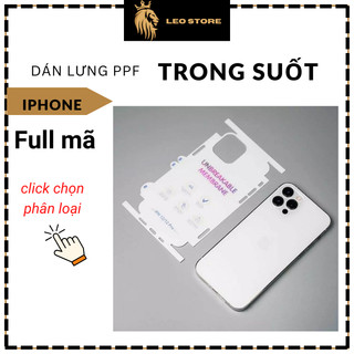 Miếng dán lưng mặt sau, skin ppf iphone 15 14 13 12 11 Pro Promax X XS XSMax XR 7Plus 8Plus 7 8