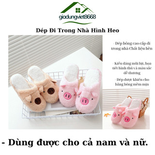Dép Bông Hình Heo Cao Cấp Đi Trong Nhà Tránh Bụi Bẩn,Tránh Lạnh Chân Dùng Đươc Cả Nam Và Nữ