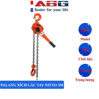 Palang xích lắc tay abg loại 1 tấn, 2 tấn, 3 tấn loại xích dài 3 mét - giúp nâng hạ hàng hóa nặng