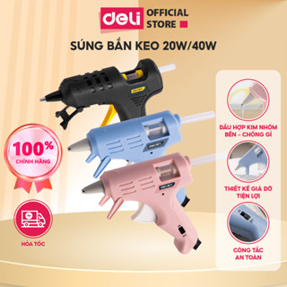   DIY  Máy Bắn Keo Nến Silicon Deli 20W 40W Súng bắn keo TẶNG KÈM KEO MÀU An Toàn Nhỏ Gọn Dễ Sử Dụng 