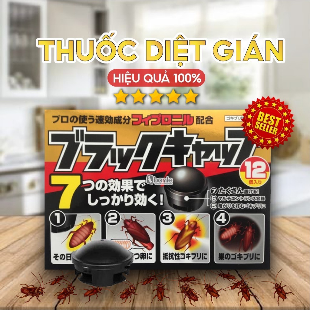 Thuốc Diệt Gián Nhật Bản 12 Viên An Toàn Hiệu Quả, Viên Diệt Gián Và Côn Trùng Tận Gốc Tiện Dụng