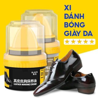 Xi Đánh Giày Da NURSING SHOE 50G Cao Cấp, Xi Kem Dưỡng Da Làm Bóng Nhanh Đồ Da Tặng Kèm Mút