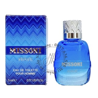 Nước hoa nam Missoni Wave Pour Homme EDT 5ml (Xanh Dương)