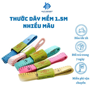 Thước dây mềm 1.5 mét đo vòng bụng eo nhiều màu, thước may đồ đo quần áo tiện lợi