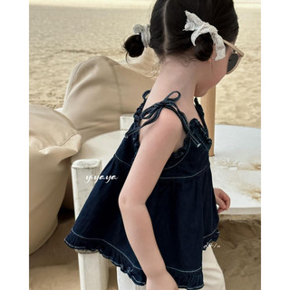 𝒀𝑰𝒀𝑨𝒀𝑨 𝑲𝑰𝑫𝑺 (Y1262) - Áo denim 2 dây