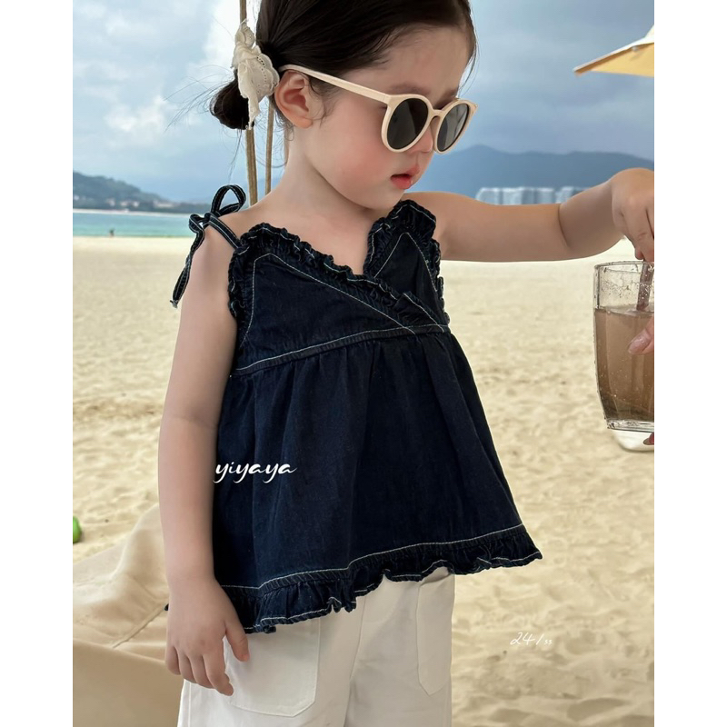 𝒀𝑰𝒀𝑨𝒀𝑨 𝑲𝑰𝑫𝑺 (Y1262) - Áo denim 2 dây