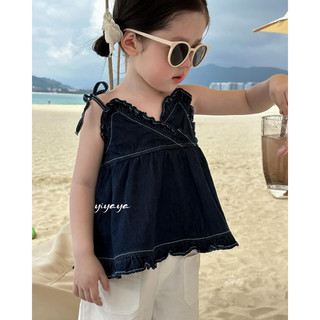 𝒀𝑰𝒀𝑨𝒀𝑨 𝑲𝑰𝑫𝑺 - áo denim 2 dây