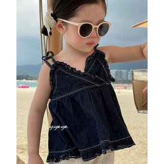 𝒀𝑰𝒀𝑨𝒀𝑨 𝑲𝑰𝑫𝑺 (Y1262) - Áo denim 2 dây
