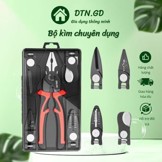 Bộ kìm đa năng 5 đầu thay thế, kìm cắt cáp chuyên dụng, kìm đang năng 5in1