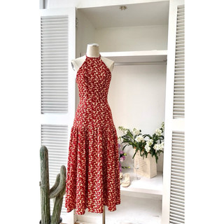 Mozz- Váy maxi hoa đan lưng, váy yếm hoa
