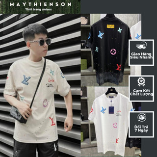 Áo Phông Louis Loang In Hình Siêu Nét Hàng độ hoàn thiện cao