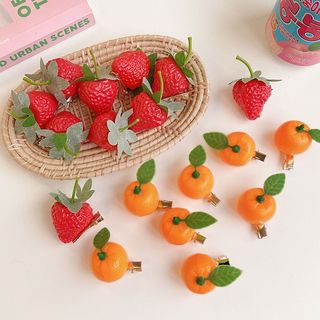 Kẹp Tóc Hình Trái Cây Hoa Quả Nhiều Mẫu Dễ Thương Vui Nhộn Cho Bé