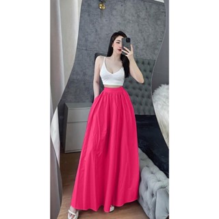 Váy phồng dáng dài Chân váy mùa thu cạp cao eo thon  2 lớp dày dặn lưng tây đủ size S M L