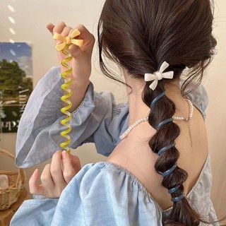 Dây Cột Tóc Xoắn Nơ Co Dãn Phong Cách Mới Dễ Thương Dành Cho Bạn Nữ