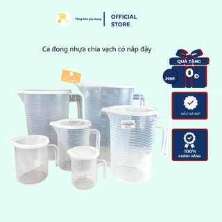 Ly Đong, Ca Đong Định Lượng Có Nắp Đậy Pha Chế Bằng Nhựa Chia Vạch - CỐC ĐONG CÓ NẮP ĐỦ SIZE