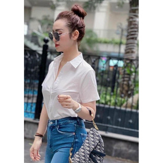 áo sơ mi trắng cộc tay
