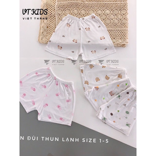 Quần đùi chất vải thun lạnh cho bé size 3-7kg