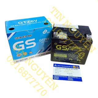 Bình ắc quy gs gtz6v cho xe air blade, click, vario, vision, sh mode, sh, pcx, janus hàng chính hãng