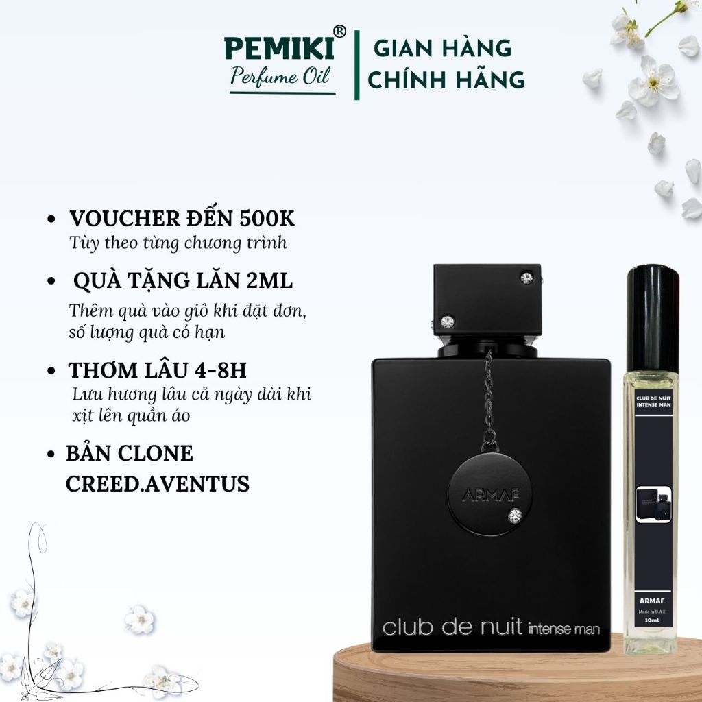 Nước hoa nam Armaf Club De Nuit Intense Man 10ml chính hãng PEMIKI nam tính mạnh mẽ